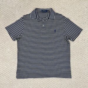 POLO Ralph Lauren Polo Mens Size L Gray Classic Fit Striped 100% Cotton Shirt